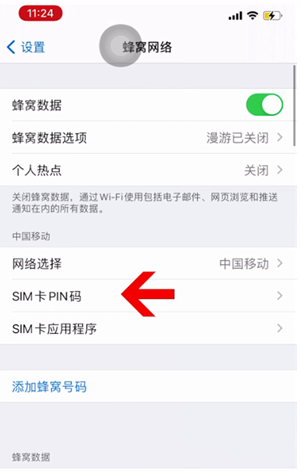 南坤镇苹果14维修网分享如何给iPhone14的SIM卡设置密码 