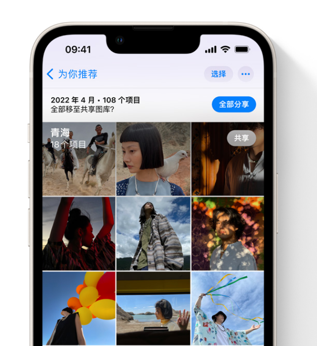 南坤镇苹果维修网点分享在 iPhone 上使用共享图库 